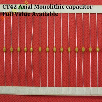100PC Monolit 50V condensator 474 223 224 105 104 103 102 1NF 10NF 100NF 22NF 220NF 470NF CT42 Axial ceramice multistrat