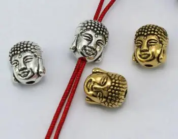 10buc/lot Argint Tibetan distanțier Buddha capul Șirag de mărgele Margele Spacer Conectori pentru DIY Bijuterii brățară d43s
