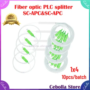 10buc/lot Fibra optica PLC separator SC-APC&SC-APC 1x2 1x4 1x8 1x16 G657A1 FTTH PVC 1m SM 0.9 mm fibra Optica distribuitor