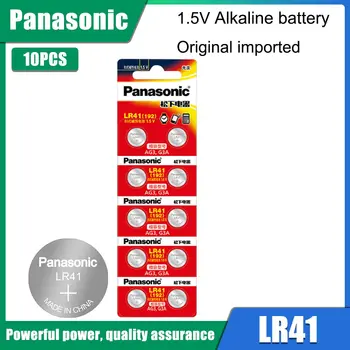 10buc/lot LR41 Zn/MnO2 1.5 V Monedă cu Litiu Baterii Buton Baterii Panasonic 100% Original SR41 AG3 G3A L736 192 392A