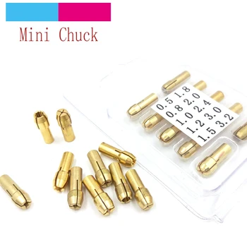 10buc Mini Drill Chuck Adaptor 0.5-3.2 mm se Potrivesc Pentru Micro poftă de mâncare Electronice Dremel Collet Set de fixare Scule electrice Accesorii