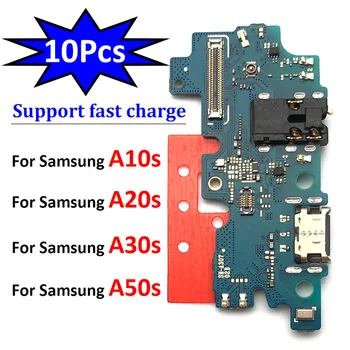 10buc USB Port de Încărcare microfon Microfon Conector Dock Bord Cablu Flex Pentru Samsung A10S A20S A30S A50S A107 A207 A307 A70s A12
