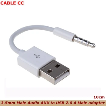 10CM 3.5 mm de sex Masculin Audio AUX USB 2.0 de sex Masculin Adaptor Cablu de Încărcare Pentru Mașină Pod Shuffle Shuffle 4th Gen