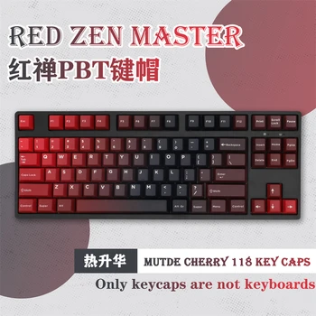 118 Cheile PBT Keycap Maestru Zen Mecanice Tastatura Taste Cherry Profil Sublimare Pentru GK61 64 68 84 87 96 104 108