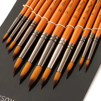 12buc/Set Bine Mână-pictate Subțire Linie Cârlig Stilou Desen de Arta Stilou Vopsea Perie Perie de Nailon Pictura Pen Artă