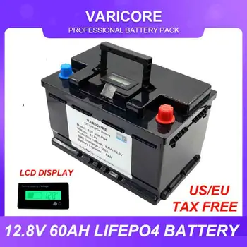 12v 12.8 V 60AH LiFePO4 Baterie de Litiu de Putere Baterii de 4000 de Cicluri cu 100A descărcare de gestiune BMS pentru bricheta Mașinii Vântul Solar Tax Free