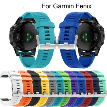 13 culori 26mm Sport Silicon Watchband Wriststrap pentru Garmin Fenix 6X 6 6S Pro 5X 5 5S Plus 3 HR 20 de 22mm Easy Fit wirstband