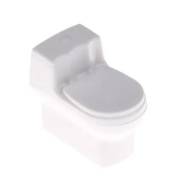 1buc 1:20 Nevopsite Toaletă Alb Model de Casă de Păpuși Miniaturale de Mobilier
