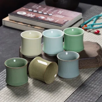 1buc/3pcs China Ceramice Ceașcă de Ceai din Portelan Alb Cești de Cafea Ceramica Personale Singur Drinkware Vin Cana Ceașcă de ceai cu Ridicata