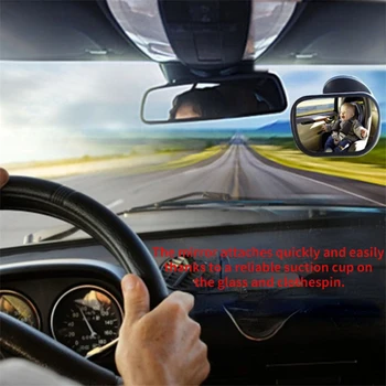 1buc Auto Copil pe Bancheta din spate Oglindă retrovizoare care se Confruntă Spate Oglindă de Siguranță pentru copii Retrovizoare reglabile monitoriza siguranța vedere din spate