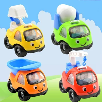 1BUC Masina de Desene animate Q Ediție Inerție Mini Masina de Construcții Model de Vehicul Jucărie pentru Copii, Mini-Camion pentru copii Masina Fată Băiat Cadou de Vacanță