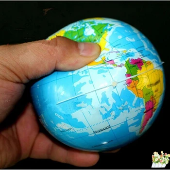 1buc stoarce oyuncak noroi gadget-uri stoarce antistres Stresul Relief Harta Lumii Minge de Spumă Atlas Glob Minge de Palmier Planeta Pământ