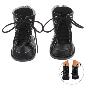 1Pair Papusa Haine, Pantofi, Cizme Negre Pantofi De 18 Inch Papusa Accesorii Decor Jucarii 