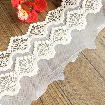 1Yards15cm Lapte alb brodat dantela din Bumbac Cusut Accesorii craft Handmade pentru îmbrăcăminte sac Decorare nunta