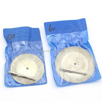 2 buc 50 mm si 60 mm Diamant Acoperite Subțire Roată de Tăiere Lame Rotative Slefuire Cut-off Disc Coadă 1/8