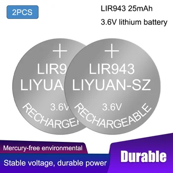 2 BUC LIR940 LIR943 3.6 V litiu-ion Reîncărcabilă Baterie Buton este potrivit pentru setul cu cască Bluetooth TWS ureche Baterie