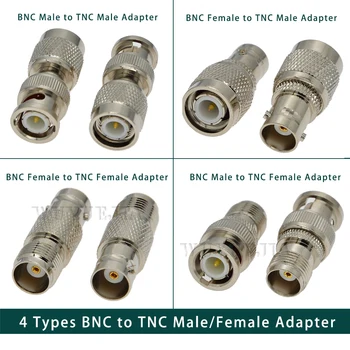 2 buc/Lot BNC La TNC de sex Feminin de sex Masculin Drept Conector BNC La TNC Rapid Adaptor Coaxial Conector din Alama Placat cu Aur de Înaltă Calitate