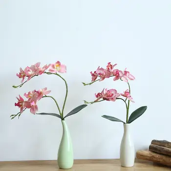 2 Sucursala 47cm Artificiale Flori Phalaenopsis Real Atinge Latex Fluture Orhidee Flores Nunta Acasă de ziua Îndrăgostiților Decor