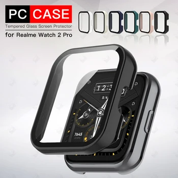2-ÎN-1 Caz de Protecție Cu Sticlă Călită pentru Realme Watch 2 Anti-zero Ecran Protector Caz pentru a Viziona 2 Pro Accesorii