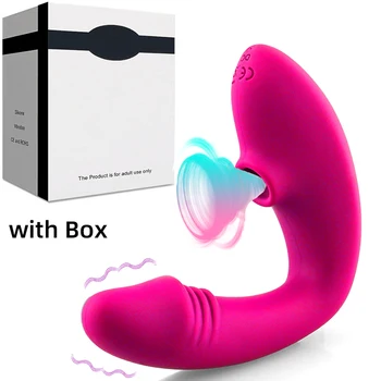 2 ÎN 1 Clitoridian Supt Vibrator dildo-uri pentru femei vid stimulator punct G 10 Viteze biberon fraier Clitoris Sex Erotic Jucărie de sex Feminin
