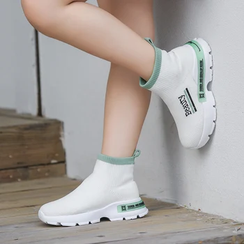 2020 Copii de moda cald pantofi pentru primavara/toamna pentru copii toddler casual șosete pantofi copii sport băieți fete stretch tricot adidași