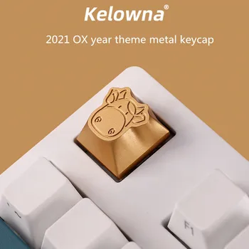 2021 Anul BOULUI Temă de Metal Capac Cheie CNC Oxidare Anodică Aluminiu Tastelor Pentru Tastatura Mecanica Cherry Profil R4