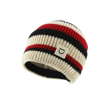 2022 Curcubeu Striped Beanie Pentru Femei Smiley Eticheta de Potrivire Pălărie de Lână Tricot Bonete de Iarna Barbati Cald Chelioși Pălărie Gorros