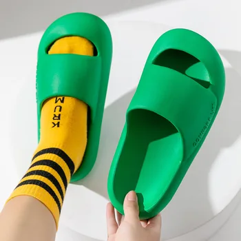 2022 Noua Moda Sandale Femei cu Platforma Groasa Papuci EVA Moale Anti-alunecare Iubitorii de Podea Acasă Diapozitive Doamnelor Vara Pantofi de Plaja Barbati