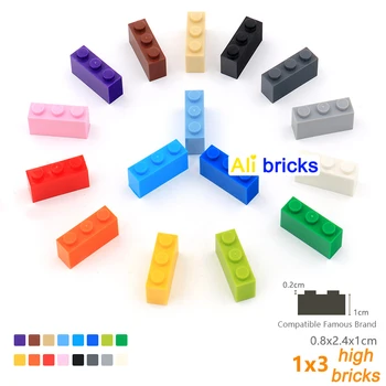 20buc/lot DIY Blocuri de Cărămizi Groase 1X3 de Învățământ Ansamblu de Constructii Jucarii pentru Copii Dimensiuni Compatibile Cu Brand