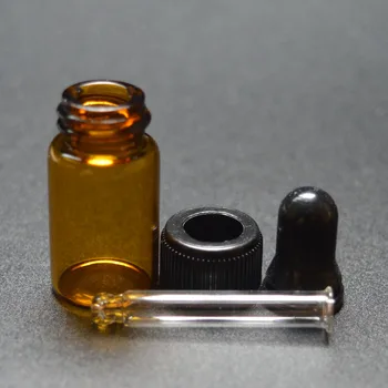 20buc Mini 3ml Amber Dropper Sticla Dropper Flacon de Parfum, Tuburi pentru eșantioane Ulei Esențial Flacon