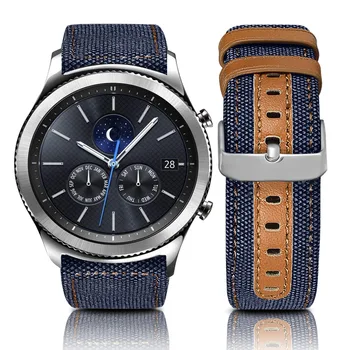 20mm 22mm Latime Watchbands Pentru SANSUNG Galaxy Watch 42mm 46mm Trupa Gear S2/3/4 Sport Activ R500 TICWATCH Material Curea din Piele
