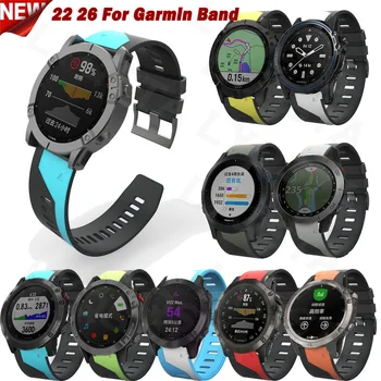 22 26mm Silicon Colorat Watchbands Curele de Eliberare Rapidă Pentru Garmin Fenix 5/5Plus/Coborâre MK1/D2 Delta PX Smat Ceas Trupa