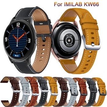 22mm Curea din Piele Watchband Bratara Pentru IMILAB KW66 / YAMAY SW022 WristStrap Quick Releas Bratara Pentru Ticwatch Pro 3 Correa