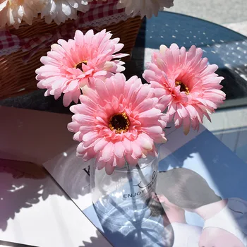 23cm Artificiale Gerbera Acasă Decor de Flori de Simulare de Flori Gerbera Nunta Exploatație Flori de Simulare de Flori