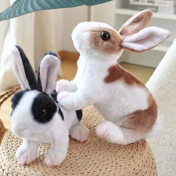 25/30CM Pufos Iepure Jucărie de Pluș Moale Papusa Drăguț Bunny Simulare Animal Dulce Realiste Cadou de Ziua Model de Decor pentru Copii