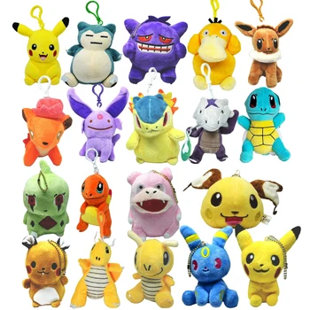 26 Stiluri TAKARA TOMY 10-15cm Breloc Pokemon Jucării de Pluș Pikachu Charmander Eevee Anime Moi Umplute Papusa pentru Copii Copil Cadou
