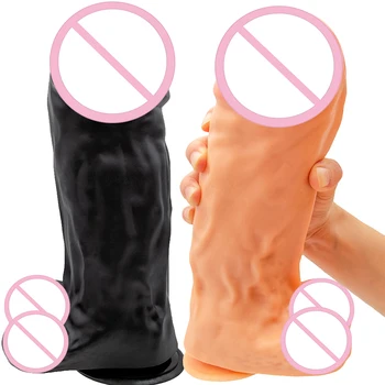 28*8.5 cm Sexy laba sex Feminin Masturbator Super Moale Realist Penisului Penis artificial ventuza Dildo-uri Pentru Femei Pula Mare, Anal Dildo-uri