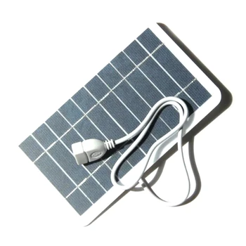 2W Portabil cu Panou Solar cu USB Port de Ieșire Panou Exterior Fexibil Incarcator Solar de Baterie Folosit pentru Mobil