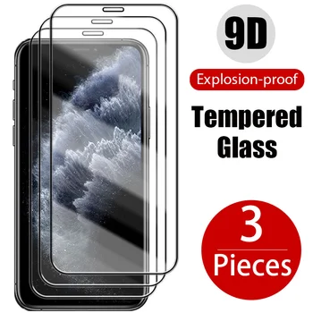 3 BUC 9D ecran protector pentru iphone 12 11 Pro max mini sticla temperata pentru iphone 8 7 6 5 5S 6S Plus SE 2020 X XR sticlă