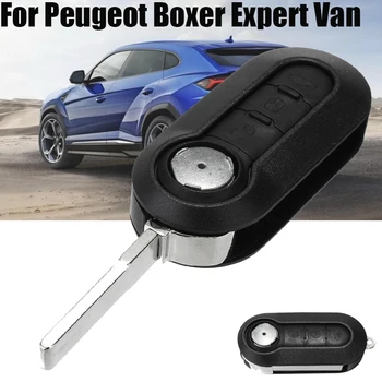 3 Butoane Cheie De La Distanță Caz Pliere Flip Mașină De La Distanță De Blocare A Aprinderii Deschis Portbagajul Fob Cheie De Caz Pentru Peugeot Boxer Expert Van Replacment