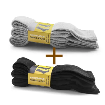 3 perechi de Ambalaj Termic de Lucru Ciorap, Gros de Iarna Terry Cald Rezistenta Crew Sock pentru Bărbați/Femei, Negru și Gri