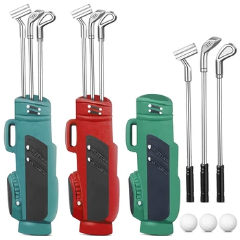 3 Set in Miniatura casă de Păpuși, Accesorii Sportive, Cluburi de Golf Mini Golf Club Jucarii Model pentru 1:12 Scară Păpuși Decoratiuni