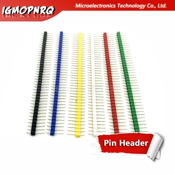 30pcs Pin Conector (6 Culori Fiecare 5pcs) de sex Masculin 2.54 mm Pas Pin Header Benzi pe un Singur Rând 40 pini Conector Kit pentru PCB bord