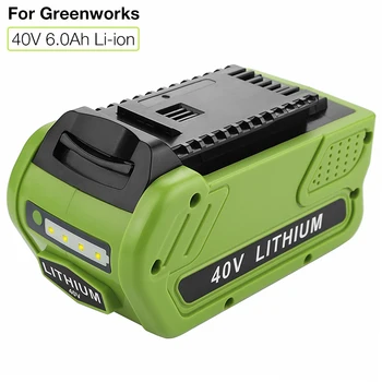 40V 6.0 Ah Li-ion pentru GreenWorks G-MAX 29472 29462 2901319 29482 20302 20672 24252 20202 22262 20322 Sculele electrice de Grădină