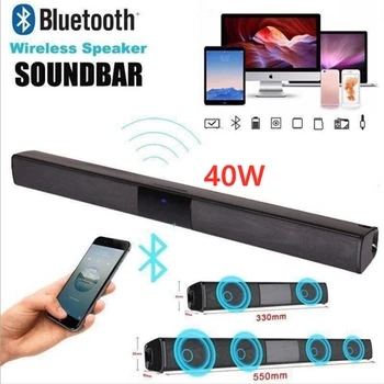 40W TV Soundbar cu fir și fără Fir Bluetooth Acasă Surround SoundBar pentru PC Teatru TV Difuzor cu FM Radio Music Center Coloana