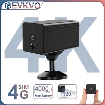 4K SIM 4G Baterie Mini Camera IP aparat de Fotografiat Baterie de 4000mAh Camera Video Mini Record IR Noapte de Supraveghere de Securitate CCTV aparat de Fotografiat