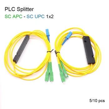5 Buc/Lot 1X2 SC/UPC-SC/APC PLC Fibra Single-mode Splitter-ul Optic FTTH PLC Fabrica Esse Splitter Box SM PLC 1:2 SC/UPC-SC/APC