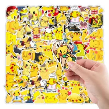 50 Pokemon Pikachu Graffiti Autocolante Auto Echilibru Autocolante Telefon Mobil, Calculator, Frigider Mână Registrul Autocolante Decorative
