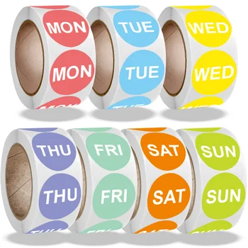 500pcs Zi a Săptămânii Etichete luni-duminică Detașabil Mini Săptămână Etichete Auto Adezive Autocolant pentru Jurnalul Calendare Școală de Aprovizionare