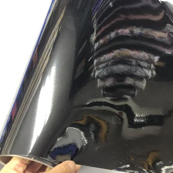 50cm*200/300/600cm Strechable Negru Oglinda Chrome Cast Folie de Vinil Auto-Adeziv de Film Decal Aer Elibera Bule de Aer și-Gratuit